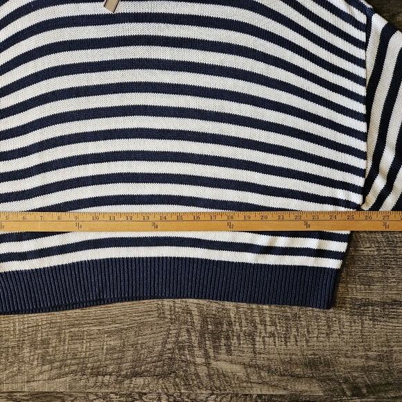 NWT Victoria Secret Pink Cambridge Knit Sweater Navy & White Size XXL - Picture 4 of 7